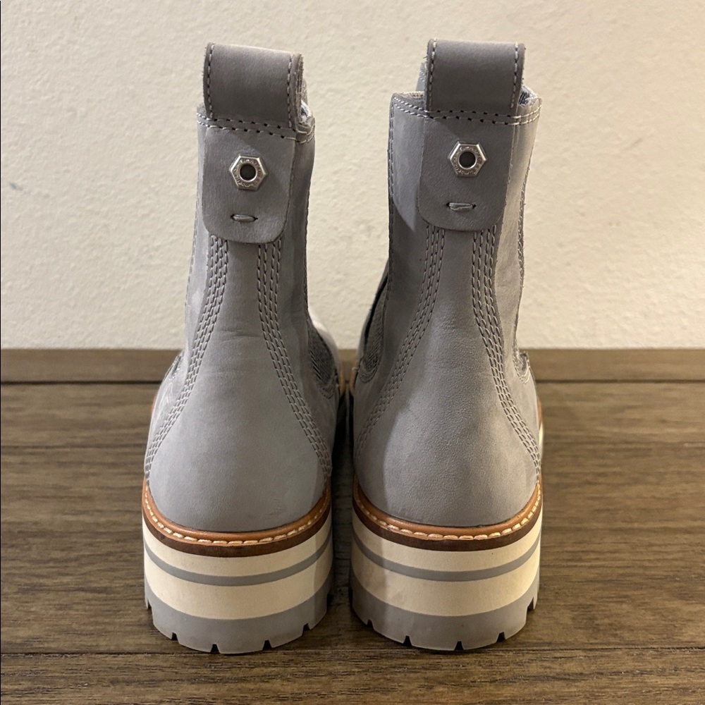 [Timberland] Courmayeur Valley Chelsea Leather Boots w/ Herringbone Women’s 10 - Picture 6 of 12